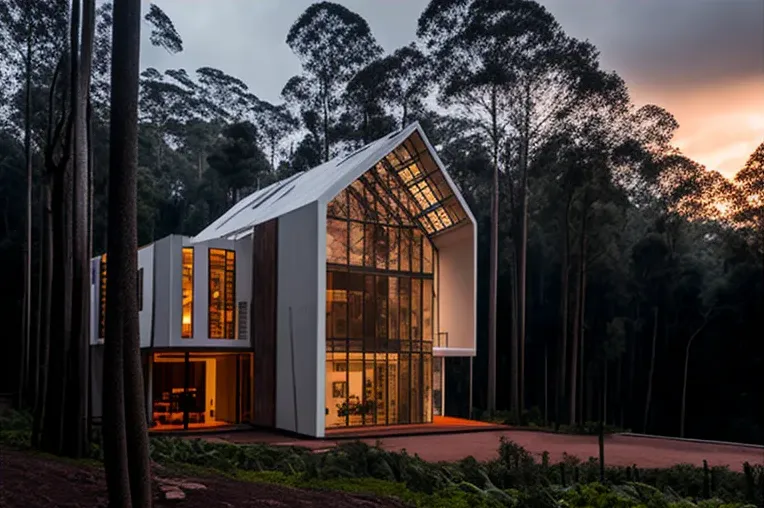 Sueño hecho realidad: Casa high-tech con acabados de bambú, mármol blanco, pizarra y ladrillo en Sucre