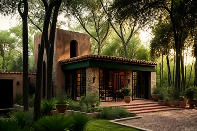 Elegante escondite: Casa mediterránea con fachada elíptica y jardines en San Miguel de Allende