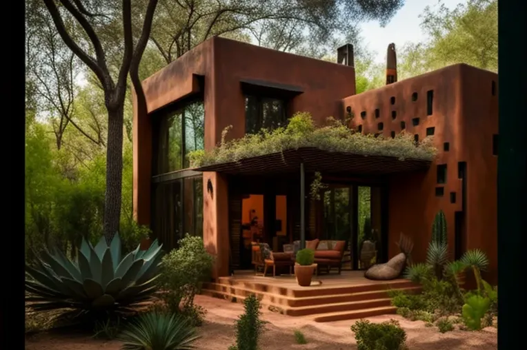 Mediterráneo en México: Casa con fachada elíptica, jardines y vistas al bosque en San Miguel de Allende