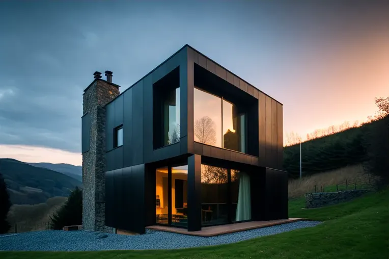 Diseño y lujo en esta villa con vista al atardecer en la montaña de Bilbao