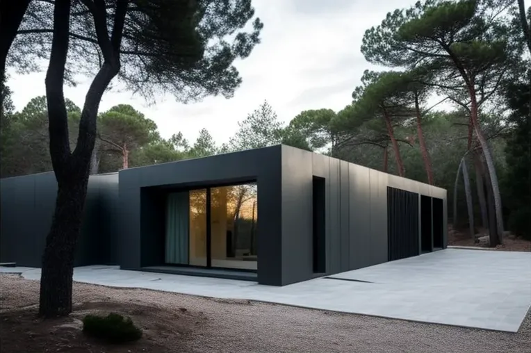 La casa escondida en la niebla: Villa de diseño minimalista en el bosque