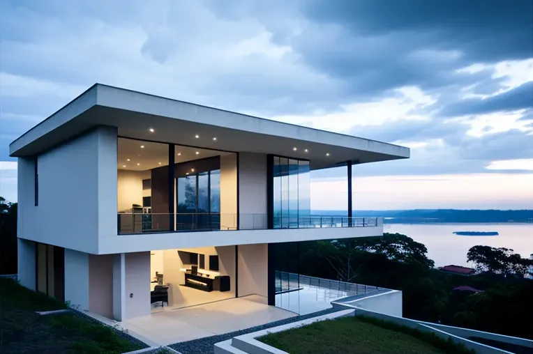 Casa minimalista con vistas panorámicas en Panama City