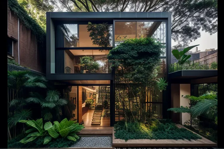 Escape al lujo industrial: Villa con jardines privados y sistema de iluminación en Río de Janeiro