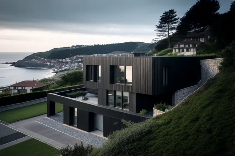 La Villa de lujo con fachada elíptica y vistas impresionantes en San Sebastián