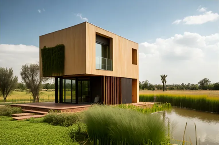 Diseño moderno y entrada privada con cascada en esta impresionante Casa minimalista en un parque natural en Trujillo, Perú