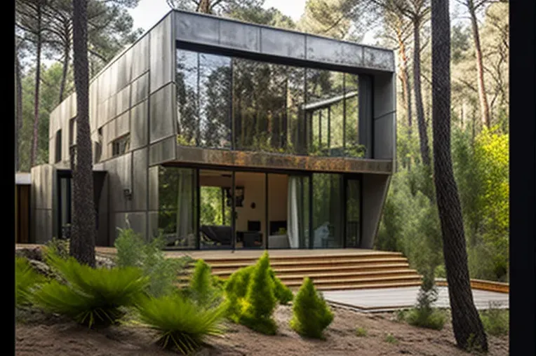 Oasis de privacidad y belleza en esta casa moderna con entrada privada y cascada en Girona