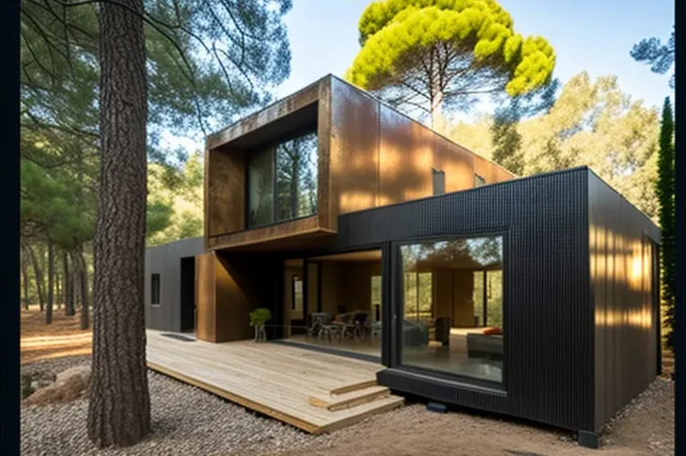 Luz natural y diseño elegante en esta casa de madera laminada, acero inoxidable, piedra natural y aluminio en Girona