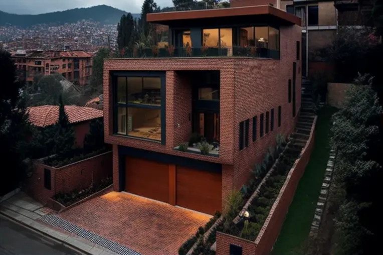 Vista impresionante desde esta casa de vanguardia en Bogotá