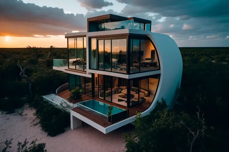 Escape a la vida lujosa en esta impresionante casa de arquitectura high-tech