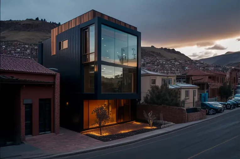 La Joya arquitectónica con acabados de hormigón y fibra de carbono en La Paz