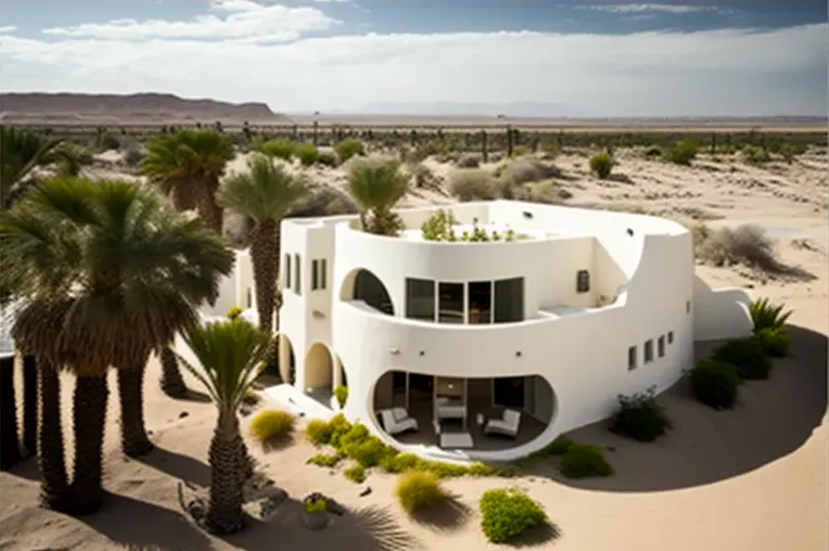 Un oasis en la playa: Villa de marmol y fibra de carbono en Arequipa