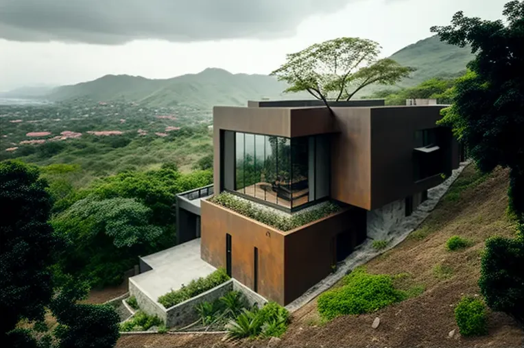 Casa de estilo industrial con vistas impresionantes en Cartagena