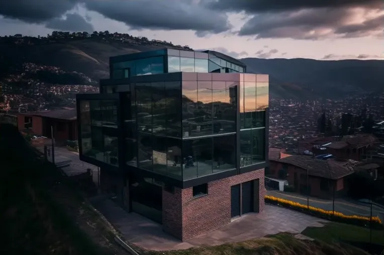 La privacidad y la belleza: Casa de hormigón, ladrillo y vidrio en Bogotá