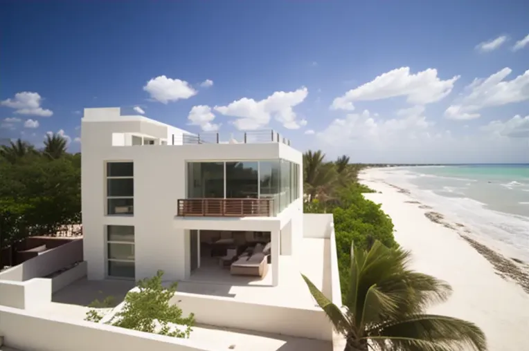 La Casa de los Sueños: Con Techos Altos y Jardines con cascadas en una Villa con vistas panorámicas en Playa del Carmen