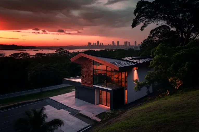 Disfruta de impresionantes vistas del atardecer en esta casa de arquitectura vanguardista en Panama City