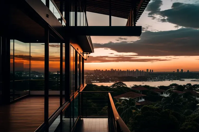 Vive en estilo contemporáneo con vistas panorámicas en esta impresionante casa de arquitectura en Panama City