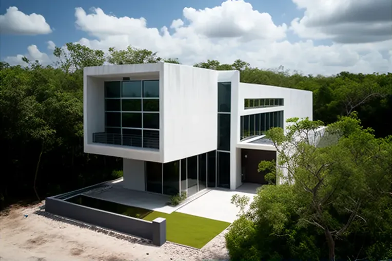 Refugio de lujo: Casa moderna con vistas impresionantes a las montañas nevadas en Cancun