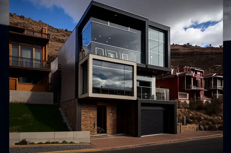 La Casa de Acero Moderna con Fachada Elíptica en La Paz