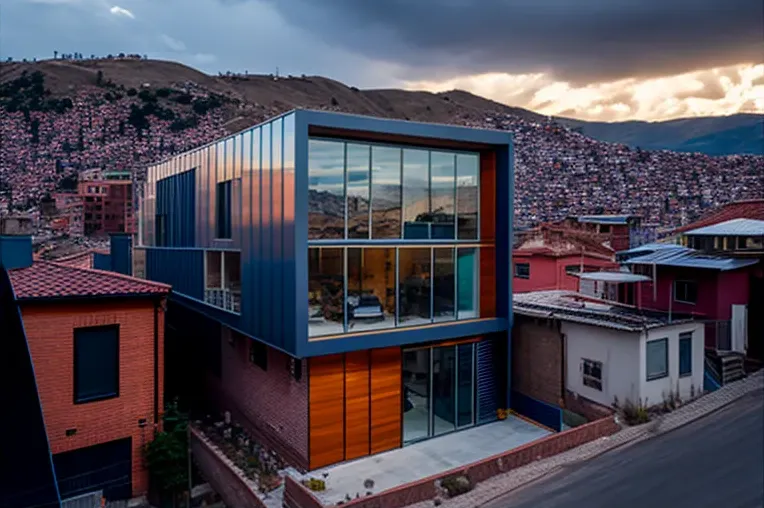 Vida de lujo en La Paz: Casa de arquitectura industrial con vistas impresionantes