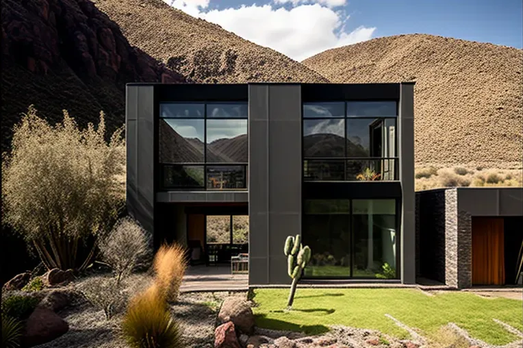 Villa de piedra natural con estacionamiento techado en Sucre