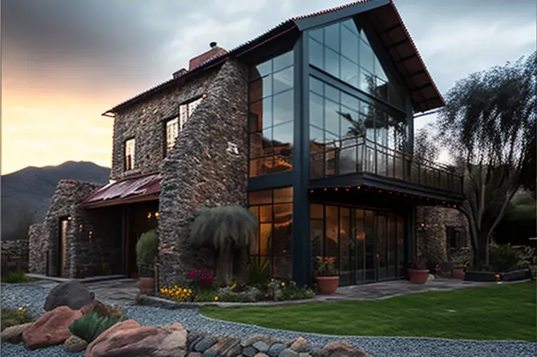 Un Refugio en Área Residencial Privada: Villa de Estilo Industrial con Fachada de Piedra Natural y vistas impresionantes en Sucre, Bolivia