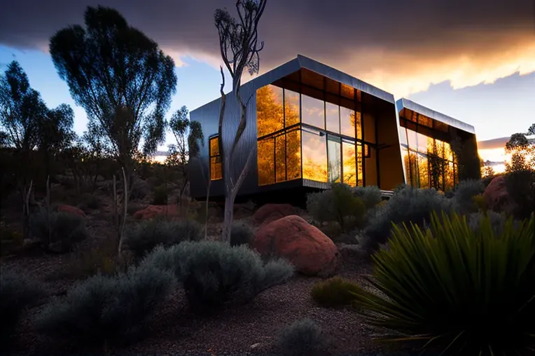 Tecnología y naturaleza en armonía: Casa de acero inoxidable con curvas imposibles en Sucre