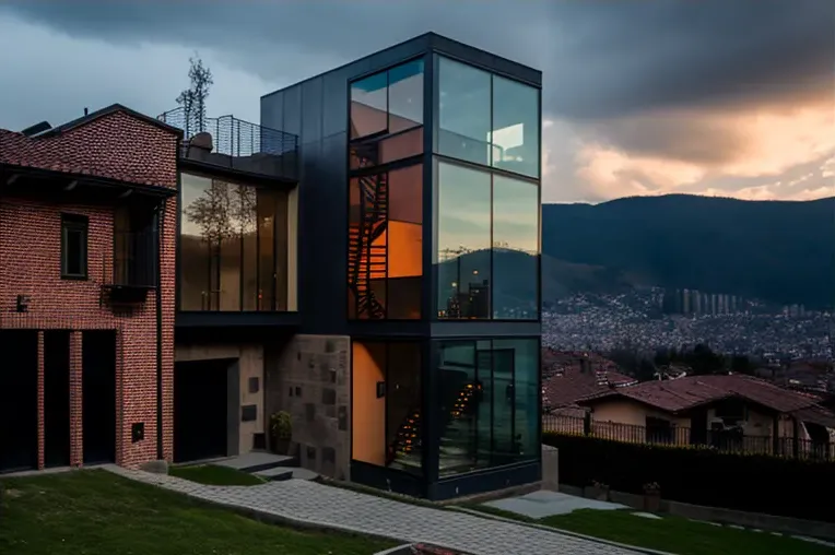 Sofisticación y modernidad en una villa de estilo industrial con vistas impresionantes