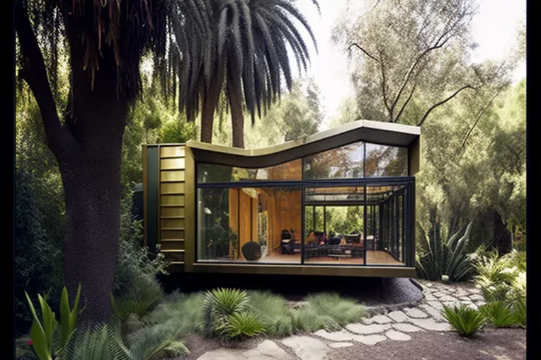 Experiencia única de lujo en la naturaleza: Casa de aluminio con jardines y entrada privada con cascada en Santiago