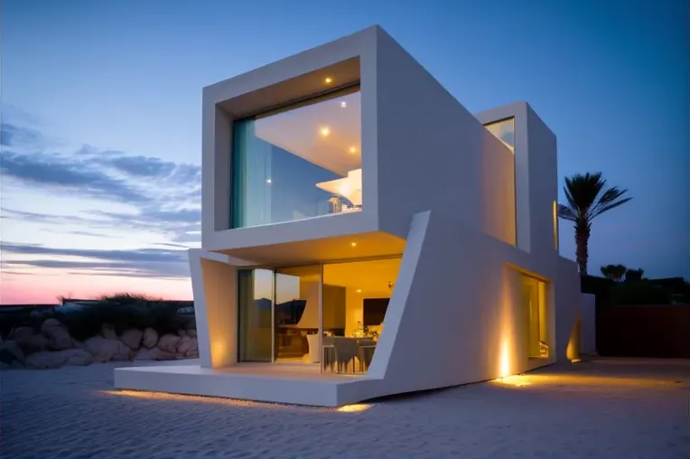 Armonía entre lo antiguo y lo moderno: Villa contemporánea con fachada de piedra natural en Valencia