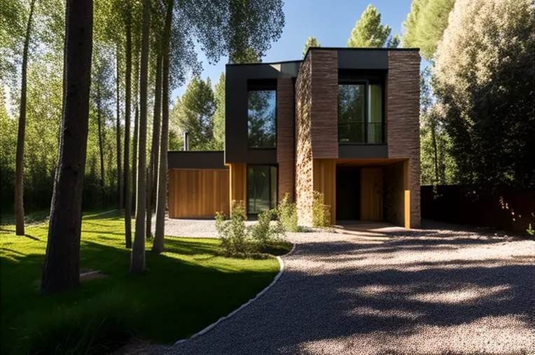 La Villa Ecológica: Un refugio de armonía y modernidad con entrada privada y cascada