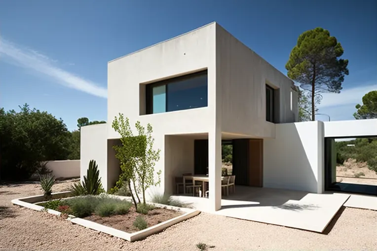 Casa de lujo de estilo contemporáneo con jardines privados y cascada en Ibiza
