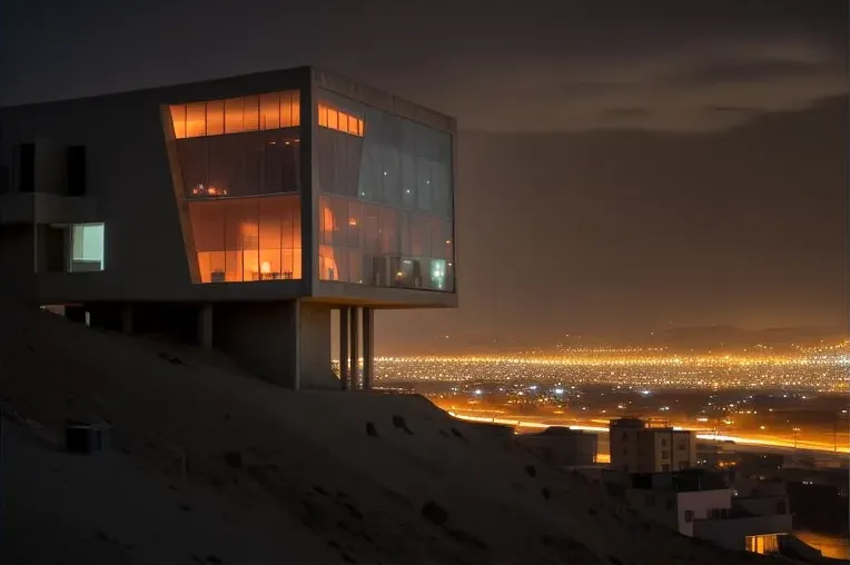 La Casa contemporánea con vistas a las montañas nevadas en Iquique