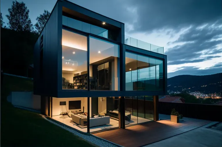 Arquitectura moderna y seguridad en área privada: Casa de lujo en Bilbao