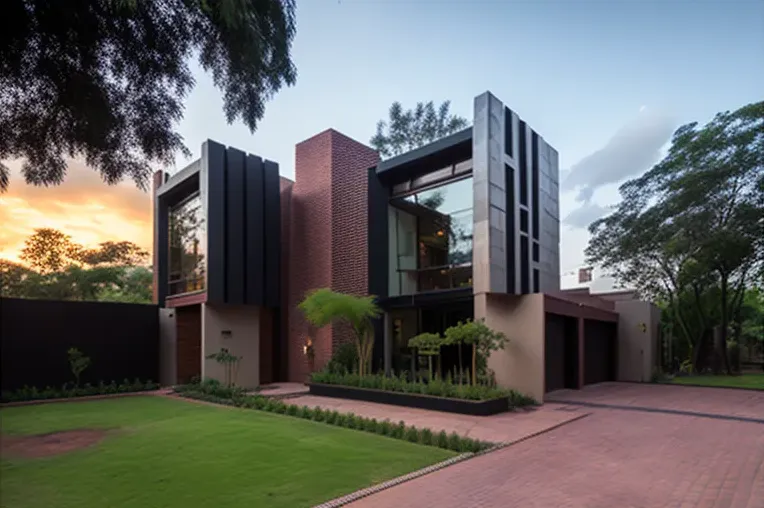 Casa de lujo con tecnología avanzada y entrada privada con cascada en Ciudad del Este