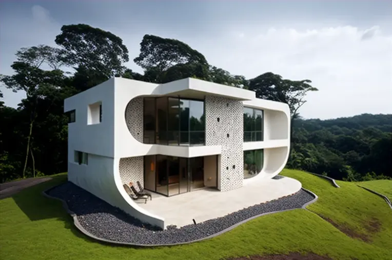 Casa de lujo con vistas panorámicas y arquitectura ecológica