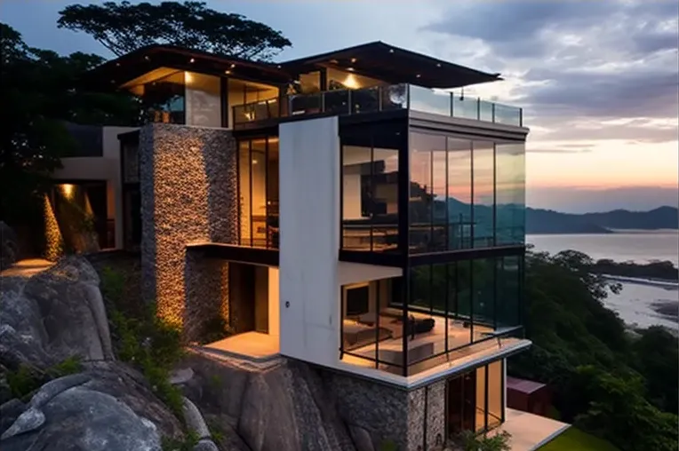 Casa de estilo industrial con impresionantes vistas panorámicas en Puerto Vallarta