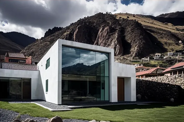 La Casa de Estilo Industrial con Vistas de las Montañas Nevadas en Cusco