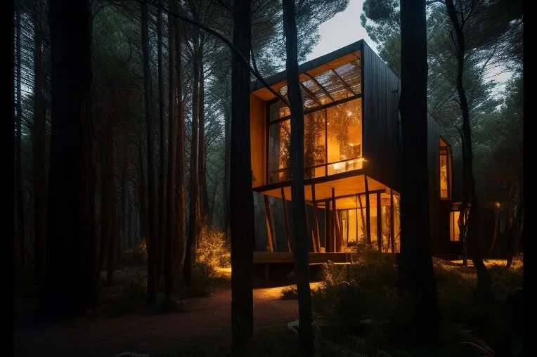 Escape de lujo en el bosque: Casa con piscina al aire libre y iluminación natural en Iquique