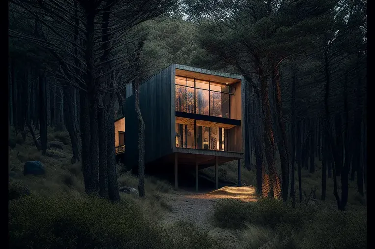 Oasis privado en el bosque: Casa de hormigón armado, bambú y fibra de carbono en Iquique