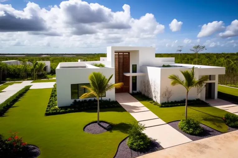 Elegante y sofisticado en Punta Cana: Casa de marmol blanco, aluminio con jardines privados y curvas imposibles