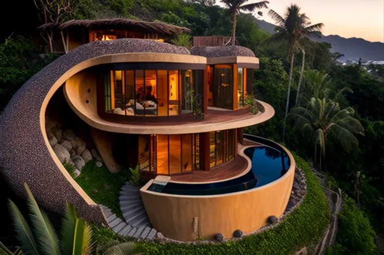 Experimente la Belleza Natural en Esta Casa de Arquitectura Ecológica con Jardines Cascada