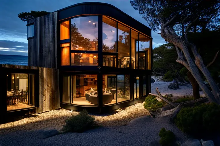 Casa de estilo mediterráneo con diseño original y moderno cerca de la playa en Chile