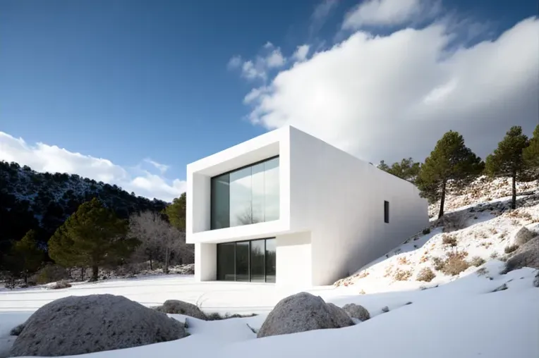 Vistas impresionantes desde esta casa minimalista en Girona, España