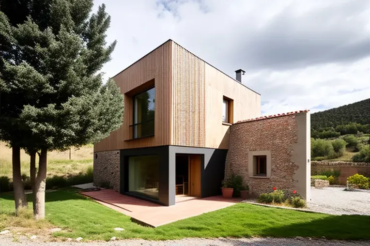 Espectaculares vistas de la montaña en la Casa de Arquitectura de diseño