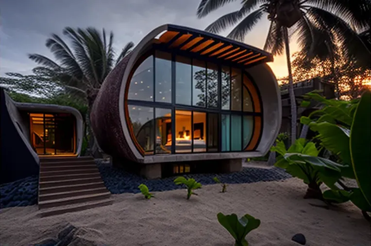 Jardines impresionantes y fachada de piedra natural en esta Casa High-Tech en Puerto Vallarta