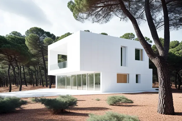 La Villa Ecológica de ensueño rodeada de niebla y en medio de un bosque en Menorca, España