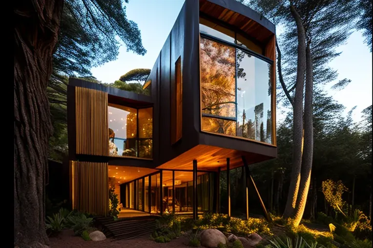 Vive en el futuro en esta Casa de arquitectura de estilo high-tech en un parque natural de Pucón