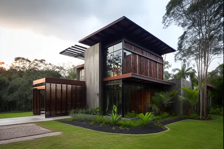 Aluminio, vidrio, bambú y piedra natural en la Casa de los sueños