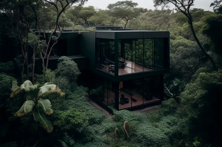 La Casa minimalista en la densa jungla