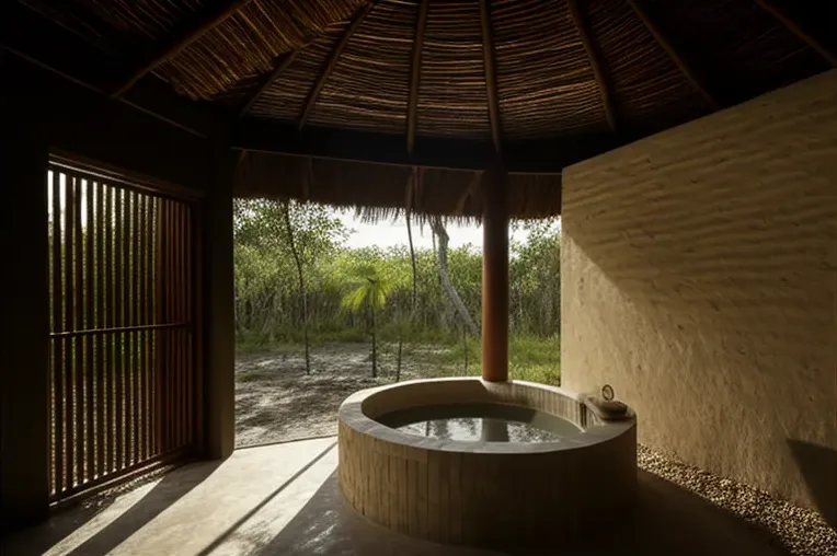 Terrazas con vistas impresionantes en villa de lujo en la montaña de Cancun